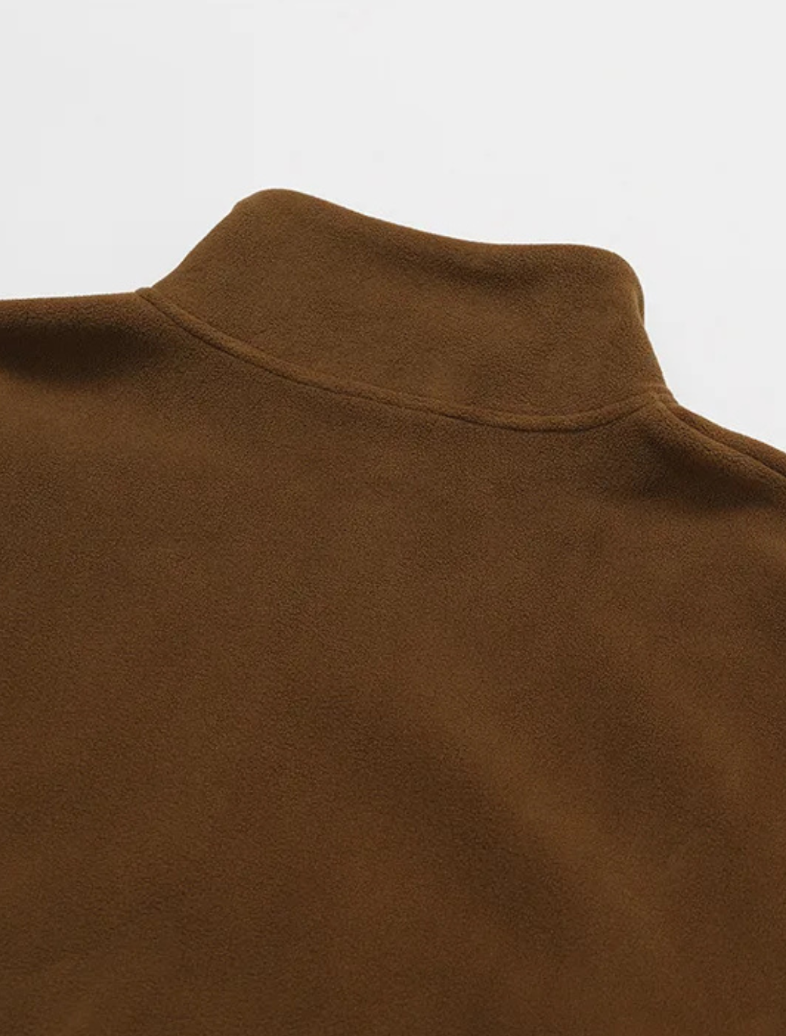 Jaqueta Fleecea Marrom com Zíper Frontal – Estilo Casual Esportivo