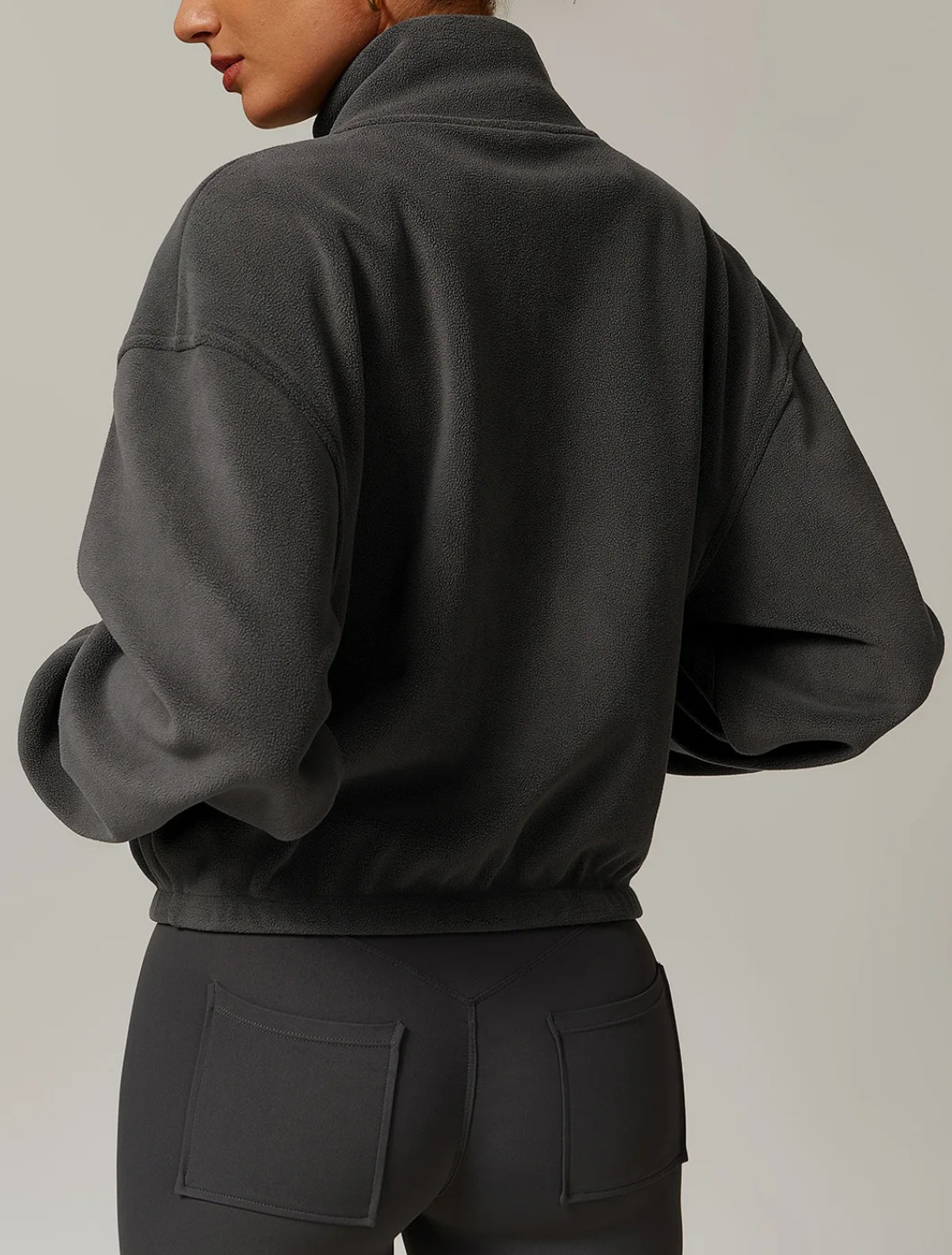 Jaqueta Fleecea Marrom com Zíper Frontal – Estilo Casual Esportivo