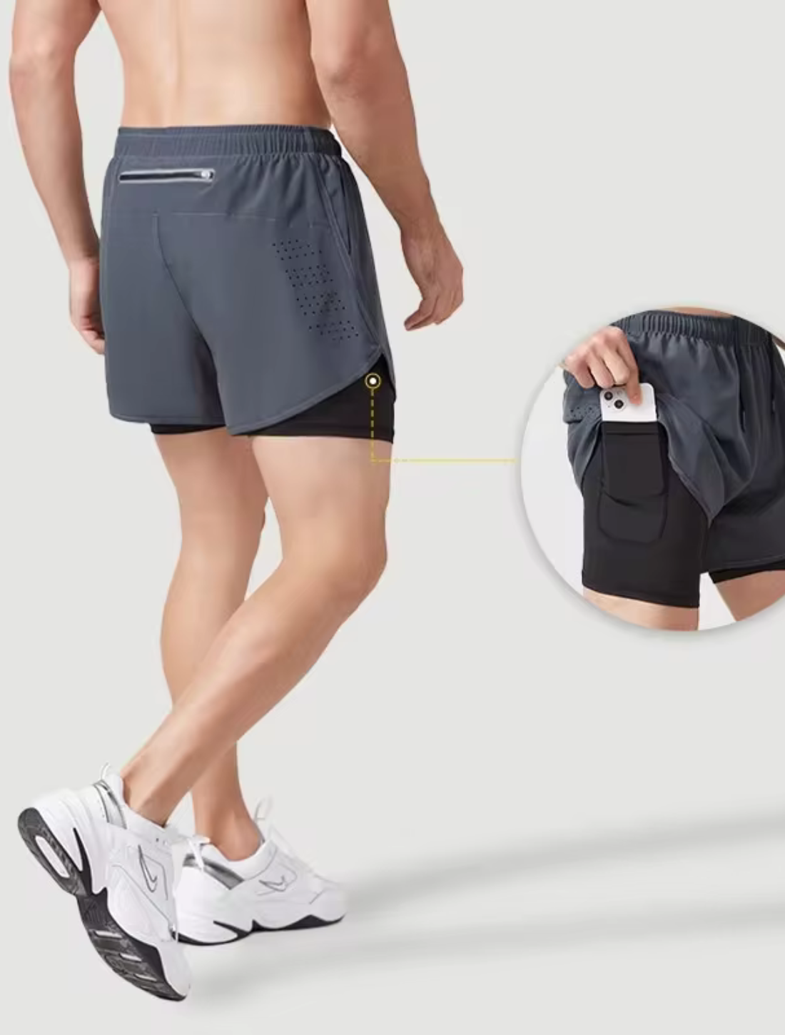 Short Masculino 2 em 1 Urban Premium