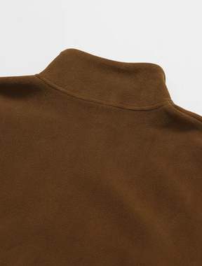 Jaqueta Fleecea Marrom com Zíper Frontal – Estilo Casual Esportivo